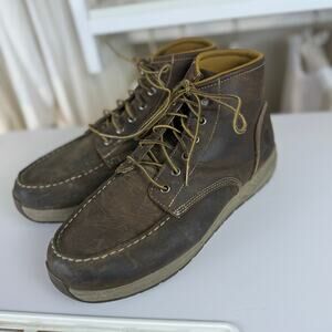 Carhartt sz. 12 CMX4023 Brown Oxford Moc Toe Caswedge Work Leather Men's Boots